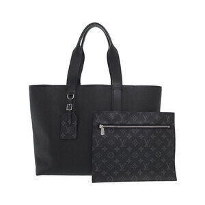 Louis Vuitton Cabas Voyage NV Noir Black Tote Taurillon Shoulder Bag Black